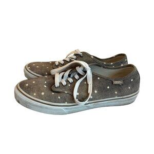 Vans Canvas Polka Dot Low Top Lace Up Sneakers Tennis Shoes Size 9.5 Women's